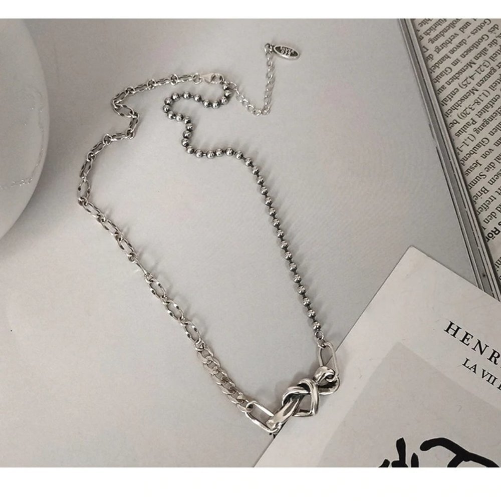 *NEW 925 Sterling Silver Vintage Heart Necklace - Picture 3 of 10